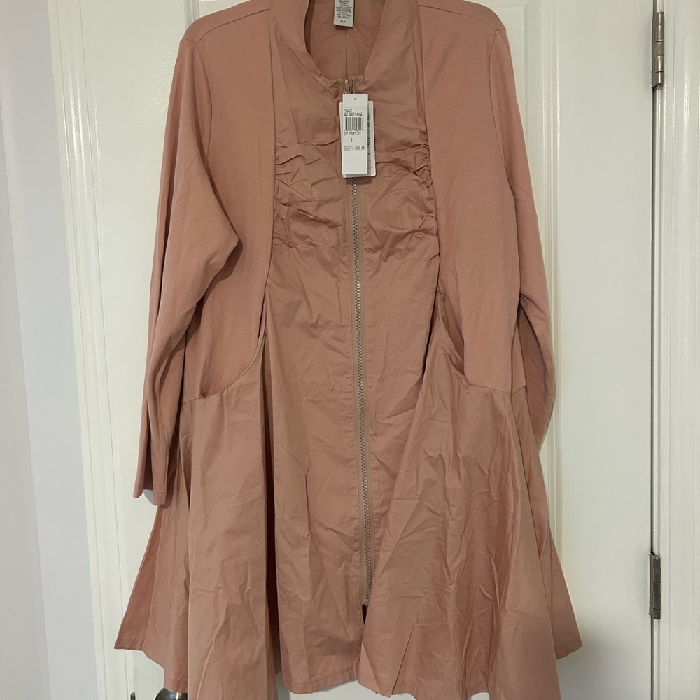 Joan Vass zip front jacket size Xl (3)